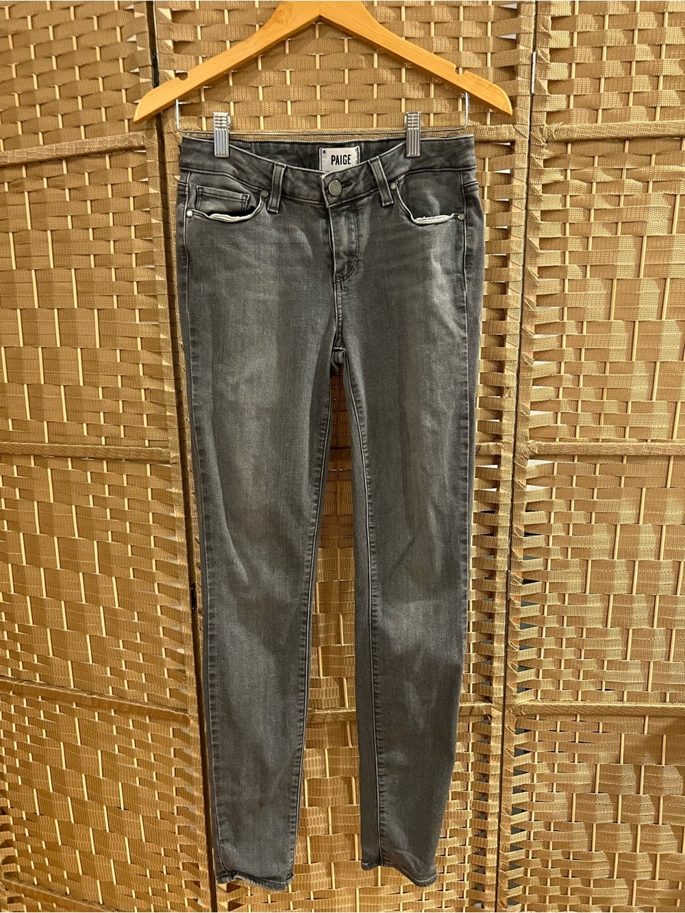PAIGE Verdugo Ultra Skinny Jeans Womens 29 Gray Wash Stretch Ankle